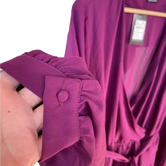 City Chic Purple Long Sleeve Dress - Picture 4 of 8